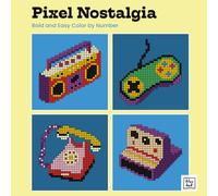 Pixel Nostalgia: Retro 90s & 2000s Bold and Easy Pixel Color-by-Number Coloring Book | Square Grid Pixel Art for Calm Focus and Offline Creativity