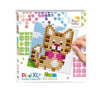 Pixel P41045 - Piastra Pixel XL Gatto, Set Piastra di Base Flessibile, per i Bambini Che Possono disegnare da Soli, Sistema a innesto a Misura di Bambino, Senza Stirare o incollare, in bioplastica