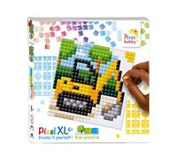 Pixel P41063 - Piastra Pixel XL Escavatore, Set Piastra di Base Flessibile, per Bambini da progettare da Soli, Sistema ad innesto a Misura di Bambino, Senza Stirare o incollare, in bioplastica