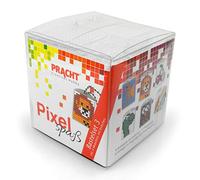 Pixel P90010-63501 Divertente set 3 per bambini, semplice sistema a innesto con piccole pietre in bioplastica per creare 6 portachiavi (medaglioni), senza stirare e incollare