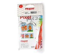 Pixel P90021-00505 Divertente set 2 per bambini, semplice sistema a innesto con sassolini in bioplastica per creare 2 portachiavi (medaglioni), senza stirare e incollare