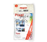 Pixel P90023-00505 Divertente set 4 per bambini, semplice sistema a innesto con piccole pietre in bioplastica per creare 2 portachiavi (medaglioni), senza stirare e incollare