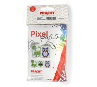 Pixel P90024-00505 Divertente set 5 per bambini, semplice sistema a innesto con piccole pietre in bioplastica per creare 2 portachiavi (medaglioni), senza stirare e incollare