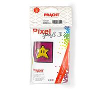 Pixel P90028-00505 Divertente set da ricamo stella per bambini, immagine pixel su piastra di base, semplice sistema a innesto con pietre in bioplastica, senza stirare e incollare