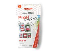 Pixel P90049-00505 Divertente set artigianale 10 per bambini, semplice sistema a innesto con piccole pietre in bioplastica per creare 2 portachiavi (medaglioni), senza stirare e incollare