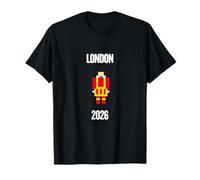 Pixel Royal Guard Design Torre di Londra Souvenir Britannico Maglietta