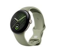 Pixel Watch 5 (Bluetooth) con cassa da 45 mm e cinturino sportivo in gomma color oliva. - Nouvo