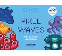 Pixel Waves. Color-by-Number Mystery Mosaics: Summer Themed Activity Puzzle Book. Travel Size.