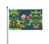 Pixel Wind Tree Frog Bandiera da giardino double-face, 90 x 150 cm, resistente allo sbiadimento, per portico, balcone, prato, interni ed esterni, asta non inclusa