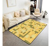 Pixelated Blocks - Tappeto per bambini, motivo videogiochi, gamepad, per interni, ingresso, per ragazze e ragazzi, motivo mimetico militare, antiscivolo, per divano, soggiorno, 1,5 x 1,8 m