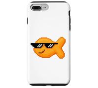 Pixelated Goldfish Cracker con occhiali da sole Thug Pixel Custodia per iPhone 7 Plus/8 Plus