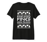 Pixelated Pines And Digital Delights Christmas IT Technician Maglietta Premium