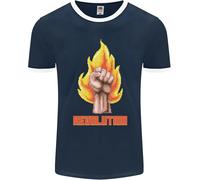 Pixelated Revolution Anarchy Anarchist 99% Uomo Ringer T-Shirt FotL