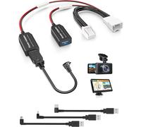 Pixelman - Cavo di ricarica GPS adattatore per Garmin (14 pin tipo A), compatibile con Toyota Tacoma, Lexus RX350 ecc Built-in nascosto cavo di alimentazione USB per Garmin Nuvi Zumo xt, se