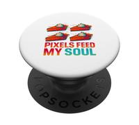 Pixels Feed My Soul - Design digitale per artisti PopSockets PopGrip Adesivo