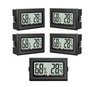 Pixelure 5PCS Igrometro Termometro Digitale per Interni Termometro d'atmosfera Ambiente,Monitor di Temperatura e Umidometro Mini Misuratore di Umidità Accurato per Il Benessere in Ufficio e in casa