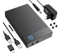 Pixelure 6Gbps Docking Station SSD Hard Disk Esterno HDD 2.5 o 3.5 pollici, USB 3.0 SATA HDD Adattatore per Dischi Rigidi SATA HDDSSD da 2,5/3,5 Pollici con Alimentatore da 12 V/2 A, UASP