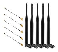 Pixelure 868MHz Antenna LoRa 5 dBi/50 Ω/VSWR <1,5/195 mm SMA Maschio + Cavo da IPEX a SMA Femmina per Meshtastic LoRa, ESP32 OLEDLoRa Board, LoRa32 V3, HTCC-AB02S, LoRa32u4 II (5 pezzi)
