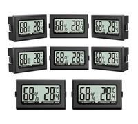 Pixelure 8PCS Igrometro Termometro Digitale per Interni Termometro d'atmosfera Ambiente,Monitor di Temperatura e Umidometro Mini Misuratore di Umidità Accurato per Il Benessere in Ufficio e in casa