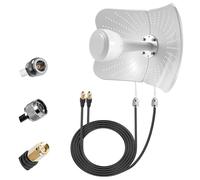 Pixelure Antenna 5G 4G LTE Esterna Doppia Polarizzazione 22dBi Gain, 600-6000MHz Mimo Antenna Direzionale, Segnale Compatibile Router Mimo Direzionale, 2 Cavi da 10M, AntennaEsterna SMA/TS9