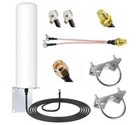 Pixelure Antenna esterna a lungo raggio 10-12dBi 4G LTE, ad alto guadagno, compatibile con HuaweiZTE4G LTE Hotspot Router ModemNetgearNighthawkM1 MR1100 con spina SMA / adattatore Dual TS9