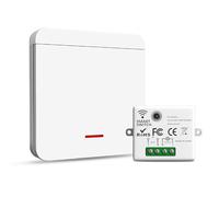 Pixelure Interruttore della luce radio, interruttore di sicurezza e controller ricevitore, 10 A, per lampade fino a 1500 W