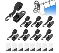 Pixelure Sistema di Avvolgimento per Teli Solari Set di 8 Cinghie di Fissaggio e Clip per Dispositivo di Avvolgimento, Accessori per Avvolgitore di Copertura Solare, per Teli Piscina e Coperture