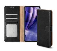 PIXFAB Custodia per HMD Skyline, custodia a portafoglio in pelle, custodia a libro magnetica [protezione RFID e slot per schede] e [cavalletto] custodia per HMD Skyline - Nero