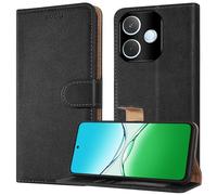 PIXFAB Custodia per Oppo A5 Pro, custodia a portafoglio in pelle, custodia magnetica a libro [protezione RFID e slot per schede] e custodia [cavalletto] per Oppo A5 Pro, nero