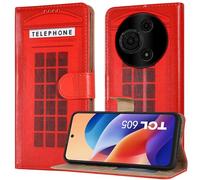 PIXFAB Custodia per TCL 605/60 SE, custodia a portafoglio in pelle, custodia magnetica a libro [protezione RFID e slot per schede] e [cavalletto] custodia per telefono TCL 605/60 SE