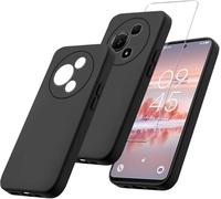 PIXFAB Custodia per TCL 605 / TCL 60 SE con 1 x pellicola protettiva in vetro [ultra sottile] antigraffio TPU gel gomma morbida pelle silicone [custodia protettiva] custodia per TCL 605 - nero