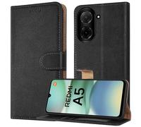 PIXFAB Custodia per Xiaomi Redmi A5, custodia a portafoglio in pelle, custodia magnetica a libro [protezione RFID e 3 slot per schede] e [cavalletto] custodia per Xiaomi Redmi A5 - Nero