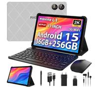 PIXGOOD 2025 2K Tablet 11 Pollici con Android 15, 36GB+256GB, INCLL 2000 * 1200, Octa Core, 13MP+8MP, WidevineL1/9000mAh/5G WiFi/BT5.0/OTG/GPS- Tablet in offerta con tastiera(Grigio)