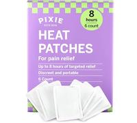 Pixie cerotti riscaldanti per dolori mestruali - sollievo per addome e schiena - alternativa naturale a Lidocaine ICY Hot - fino a 8 ore (6 pezzi)