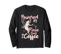 Pixie Dust And Coffee Design per Donne Fata Maglia a Manica