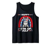 Pixiebob Cat Happy 4th of July Patriotic American Cats Lover Canotta