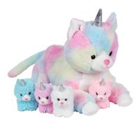 PixieCrush Unicorn Cat Plushie - Mommy Cat Unicorn with 4 Baby Kittens - Magical Cat Pillow Plushies for Girls Ages 3-8 - Big Unicorn Stuffed Animals - Ideal Gift for Girls 5 x 10 x 8 inches