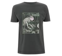 Pixies Monkey Grid Charcoal autorizzato Uomo maglietta