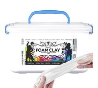Pixiss Argilla in schiuma bianca per modellare, schiuma bianca di alta qualità per cosplay, 1500 g, argilla per scultura per artigianato, schiuma flessibile per asciugatura all'aria (bianco)
