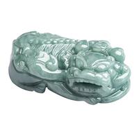Pixiu Collana di giada Feng Shui Collana di ricchezza Overlord Pi Yao Fascino Livello A Fei Cui Ciondolo di giada Cavo distanziatore fortunato Attrazione del denaro Chakra spirituale Talismano fortuna