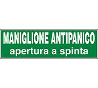 PIXLEMON Adesivo cm 35x12,5 MANIGLIONE ANTIPANICO Apertura A Spinta