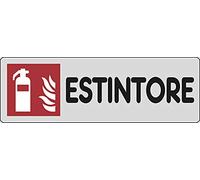 PIXLEMON Cartello Alluminio cm 15x5 ESTINTORE