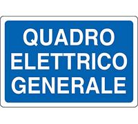 PIXLEMON Cartello Alluminio cm 18x12 Quadro Elettrico Generale