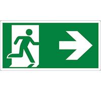 PIXLEMON Cartello Alluminio cm 25x12,5 (Uscita di Emergenza a Destra - Emergency Exit Right Hand)