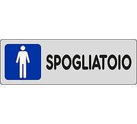 PIXLEMON Cartello Alluminio cm 30x10 SPOGLIATOIO (Uomini)