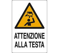 PIXLEMON Cartello Alluminio cm 30x20 ATTENZIONE alla Testa