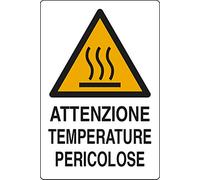 PIXLEMON Cartello Alluminio cm 30x20 ATTENZIONE Temperature Pericolose