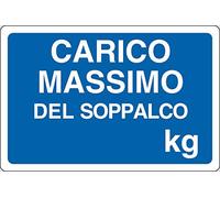 PIXLEMON Cartello Alluminio cm 30x20 CARICO Massimo del SOPPALCO kg
