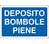 PIXLEMON Cartello Alluminio cm 30x20 DEPOSITO BOMBOLE Piene