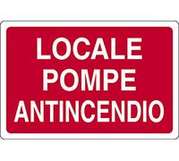 PIXLEMON Cartello Alluminio cm 30x20 Locale Pompe ANTINCENDIO